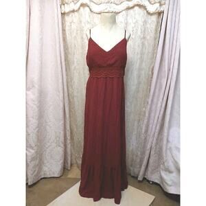 Lily Rose Sundress Maxi Plus Size XXL Red Swiss Dot Cotton Babydoll Coquette